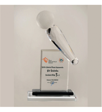 HZ-229 KRİSTAL ÖDÜL PLAKET